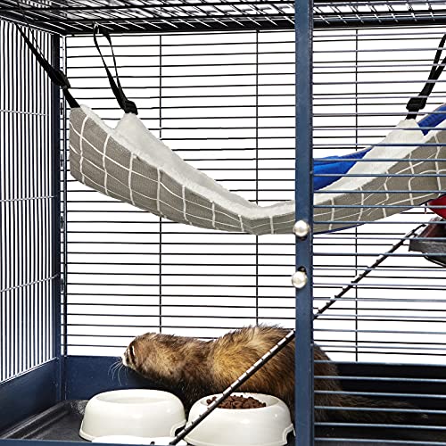 2-Pack Reversible Cat Hammock with Adjustable Straps