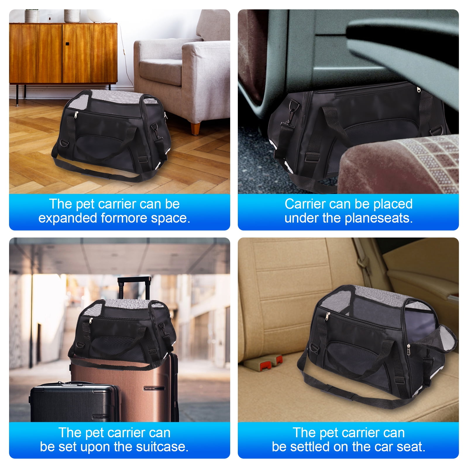 Airline Approved Soft-Sided Cat Carrier Bag