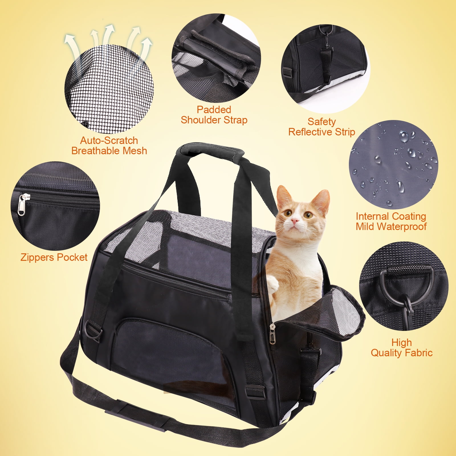 Airline Approved Soft-Sided Cat Carrier Bag
