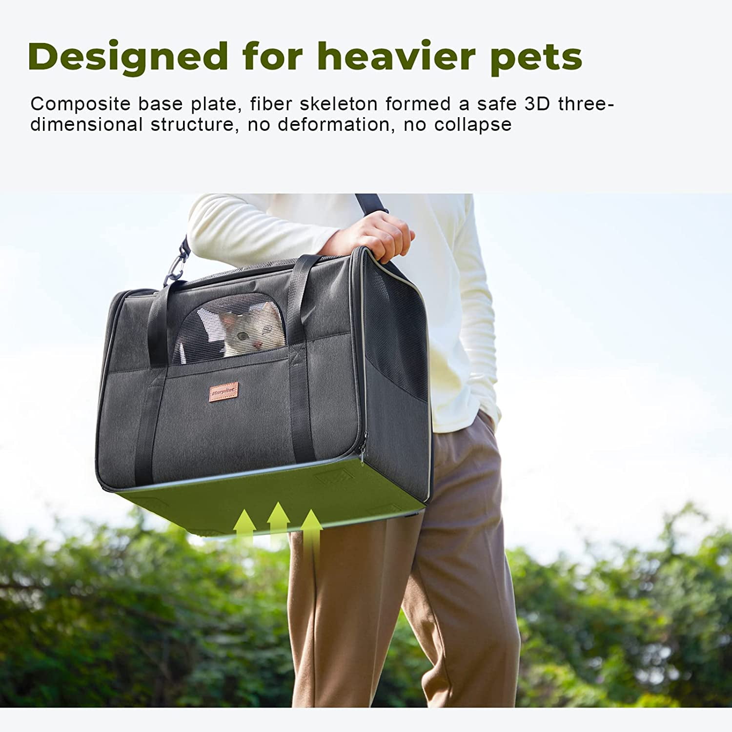 Extra Large Soft-Sided Cat Carrier with Bowl