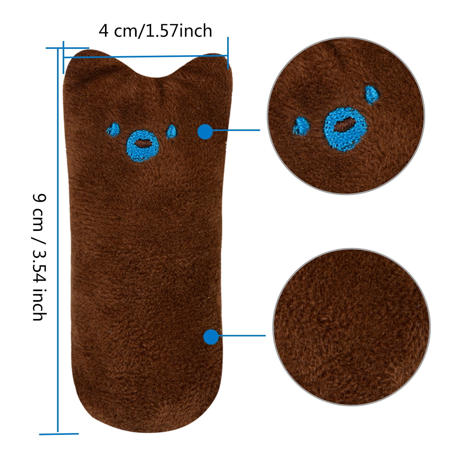 5-Pack Catnip Cartoon Mice Chew Toys