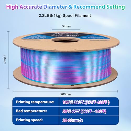 3Dgenius 1.75mm Silk PLA Filament - Triple Color
