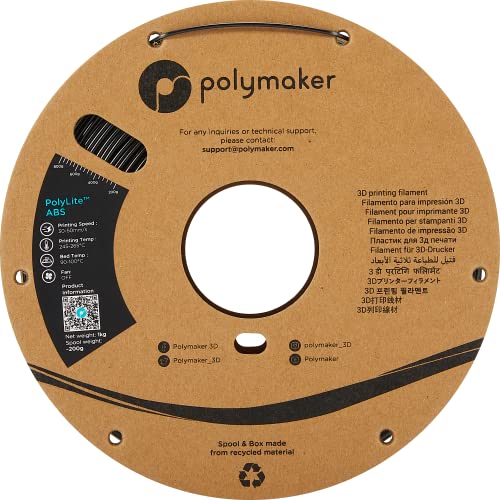 Polymaker PolyLite ABS Filament 1.75mm Black 1kg