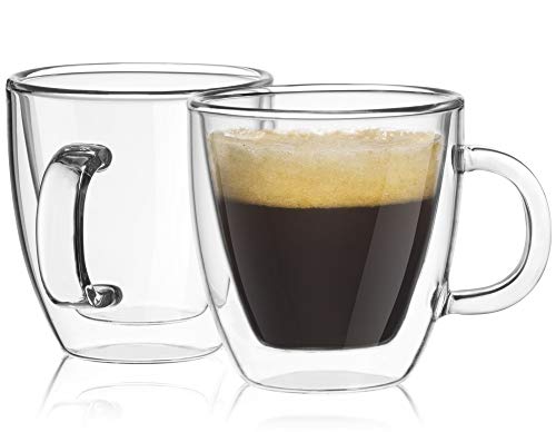 JoyJolt Savor Double Wall Espresso Mug Set