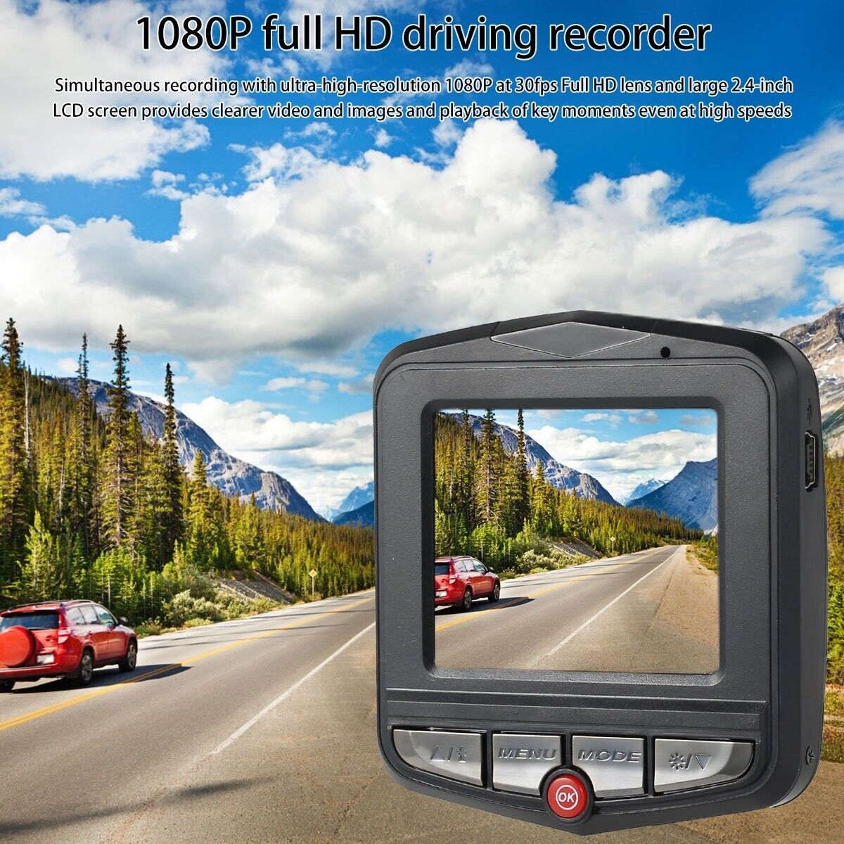 Full HD 1080P Dash Cam with Night Vision
