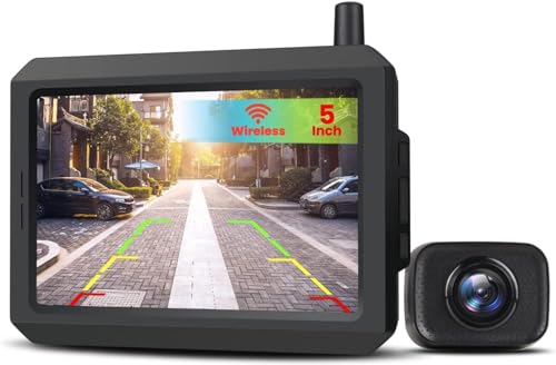 Wireless Backup Camera System with 5-inch HD Monitor