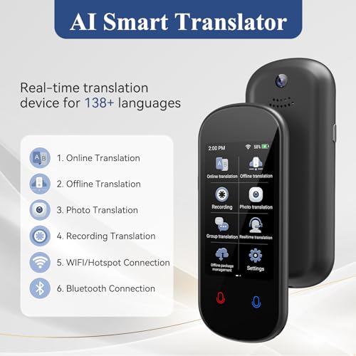 2024 Portable AI Language Translator Device 138+ Languages