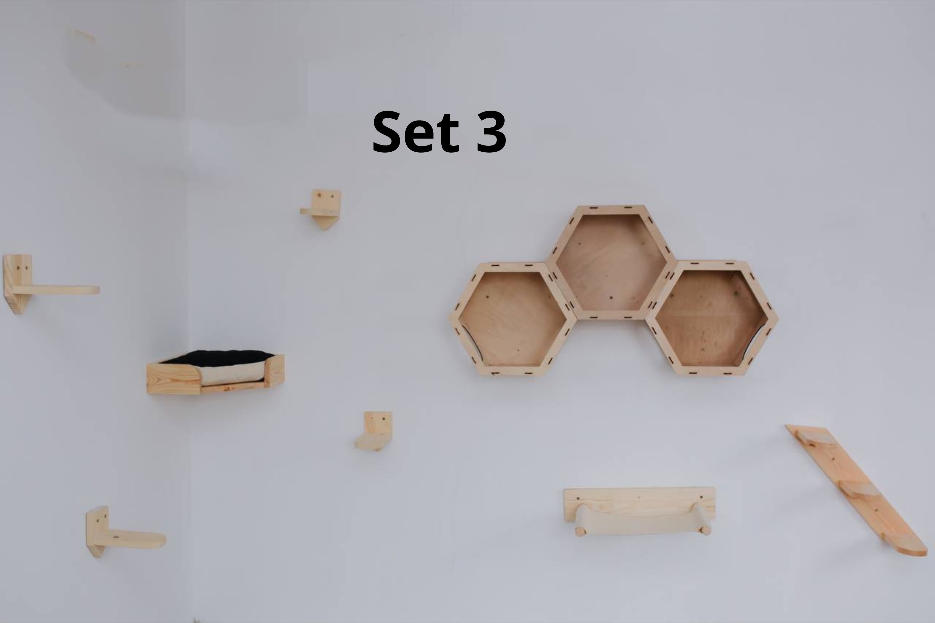 Cat Wall Shelves and Jungle Gym Set