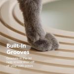 Top Entry Cat Litter Box with Scoop - Beige/White