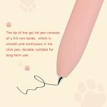 UIXJODO Cat Pens, 4 Pcs 0.5mm Cute Kawaii Black Ink Pens Fine Point Smooth Writing Pen, High-End Series Cat's Tail Retractable Pen for Journaling Note Taking (4 Pcs Cat)