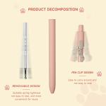 UIXJODO Cat Pens, 4 Pcs 0.5mm Cute Kawaii Black Ink Pens Fine Point Smooth Writing Pen, High-End Series Cat's Tail Retractable Pen for Journaling Note Taking (4 Pcs Cat)