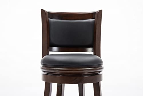 Boraam Augusta Bar Height Swivel Stool, 29-Inch, Cappuccino