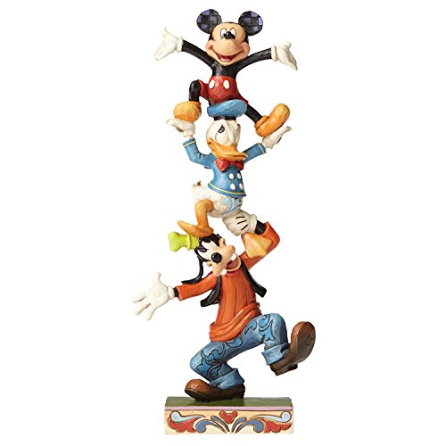 Jim Shore Disney Teetering Tower Goofy, Donald, Mickey