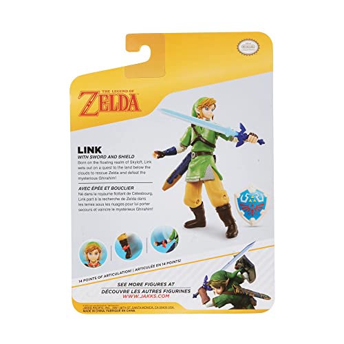 Zelda 4" Link Figurine with Sword and Shield