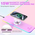 TARKARI RGB Wireless Charging Gaming Mouse Pad