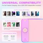 TARKARI RGB Wireless Charging Gaming Mouse Pad