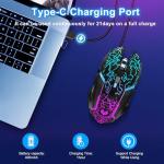 Rechargeable Wireless Gaming Mouse with Adjustable DPI