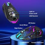 Rechargeable Wireless Gaming Mouse with Adjustable DPI
