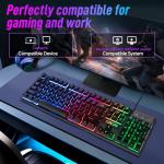 CHONCHOW Wired LED Gaming Keyboard with 104 Keys