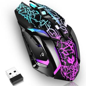 Rechargeable Wireless Gaming Mouse with Adjustable DPI