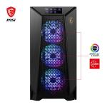 MSI MEG PROSPECT 700R Full Tower Gaming Computer Case 'Black, 4x 140mm ARGB Fans, 4.3'' Touch Panel, Vertical GPU Mount, USB Type-C, Tempered Glass, MSI Center, E-ATX, ATX, mATX, mini-ITX'