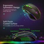 RGB Gaming Mouse Wired,Vollion PC Gaming Mice with 8 Programmable Buttons,Chroma RGB Backlit, 7200 DPI Adjustable,Comfortable Grip Ergonomic Optical Computer Gaming Mice with Shutton Button,Black