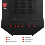 MSI MEG PROSPECT 700R Full Tower Gaming Computer Case 'Black, 4x 140mm ARGB Fans, 4.3'' Touch Panel, Vertical GPU Mount, USB Type-C, Tempered Glass, MSI Center, E-ATX, ATX, mATX, mini-ITX'