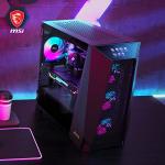MSI MEG PROSPECT 700R Full Tower Gaming Computer Case 'Black, 4x 140mm ARGB Fans, 4.3'' Touch Panel, Vertical GPU Mount, USB Type-C, Tempered Glass, MSI Center, E-ATX, ATX, mATX, mini-ITX'