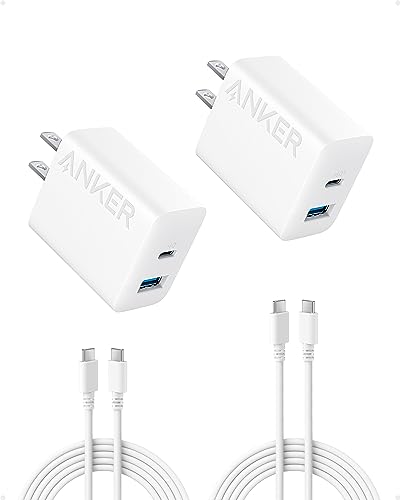 Anker 20W Dual Port USB-C iPhone Charger 2-Pack