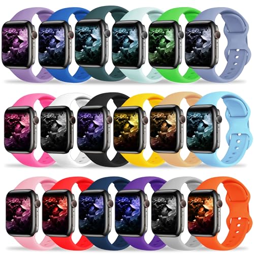 18 Pack Sport Silicone Bands for Apple Watch