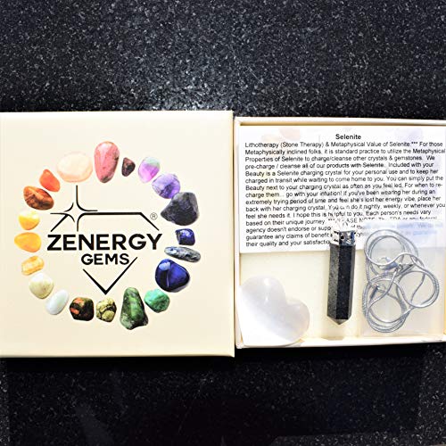 Natural Hematite Crystal Pencil Point Pendant Set