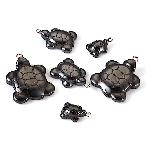 Hematite Turtle Charms for DIY Jewelry Projects