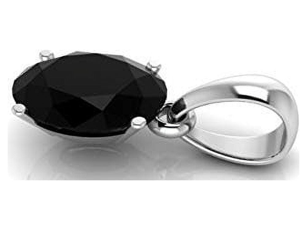 Black Onyx Pendant in 925 Sterling Silver