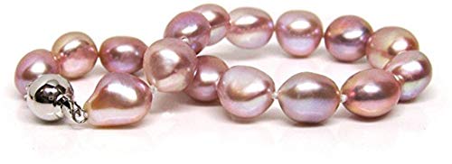 Pink Baroque Pearl Bracelet with Sterling Silver