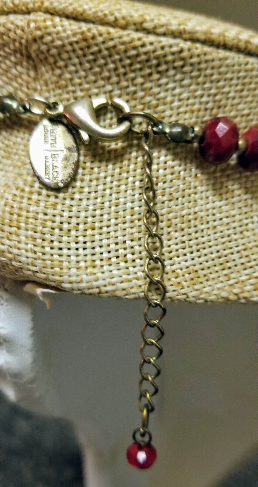 Red Simulated Bead Necklace by White House Black Market