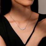 DUNSTEN Moissanite Necklace in 18K White Gold