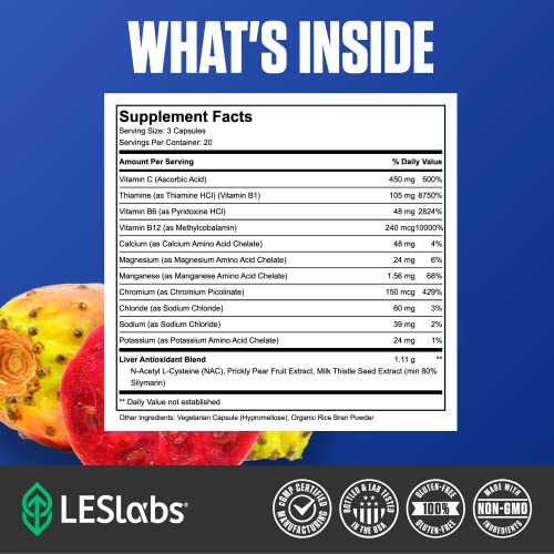 LES Labs DeToxx Hangover Recovery Supplement – 60 Capsules