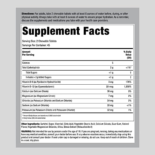 Berry Flavor Electrolyte Chewable Tablets - 90 Count