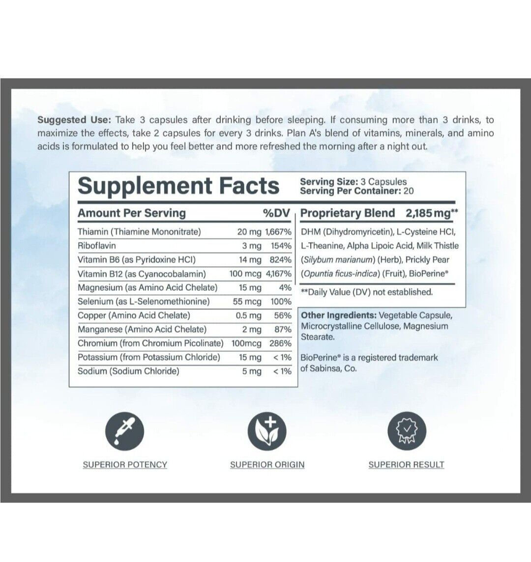 Post-Celebration Hangover Relief Recovery Pills