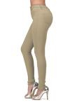 High Waisted-Rise Colored Stretch Skinny Destroyed Ripped Distressed Jeans for Women Olive Mustard RED (US, Alpha, X-Large, Regular, Regular, Khaki)