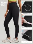 Heathyoga Scrunch Butt Lifting Leggings for Women Tummy Control No Front Seam Compression Leggings for Women Yoga Pants Women Black