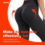 Occffy Butt Lifting Leggings for Women Seamless High Waisted Gym Leggings Workout Scrunch Booty Yoga Pants Womens Black