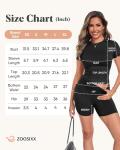 ZOOSIXX Two Piece Workout Sets for Women - Summer Outfits 2 Piece Short Gym Sets Casual Lounge Vacation Matching Clothing Black