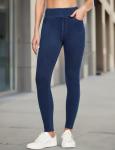 IUGA Stretchy Jeans for Women High Waist Jeggings Tummy Control Skinny Jeans Pull on Leggings with Pockets Trendy Casual(Dark Blue, Medium)