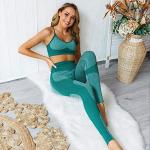 OLCHEE Women's Green Seamless Yoga Set