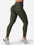 YEOREO Leggings with Pockets for Women Charm Scrunch Workout Leggings V Cross Waist Butt Lifting Gym Yoga Pants Army Green Camo M