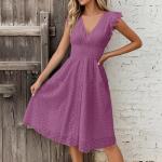 Womens Dresses, Plus Size Spring Clothes for Women Athletic Resort a Line Curvy Flowy Streetwear Activewear Holiday Party Outfits Midi Petite Date Sundresses Sexy Clothes 2#Purple XX-Large