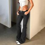 Low Rise Bootcut Jeans for Women Y2k Flared Straight Leg Stretch Denim Pants Bell Bottom Vintage Trousers 00s Clothes Comfy Bell Bottom Pant Wide Leg Jean Woman Classic Curvy Streetwear Women