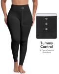ATHVOTAR Workout Gym Leggings Women, High Waisted Seamless Butt Lifting Scrunch Butt Sports Leggings Black/Black/Black/Black M