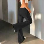 Low Rise Bootcut Jeans for Women Y2k Flared Straight Leg Stretch Denim Pants Bell Bottom Vintage Trousers 00s Clothes Comfy Bell Bottom Pant Wide Leg Jean Woman Classic Curvy Streetwear Women